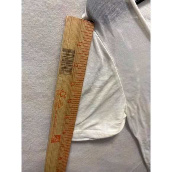 Mouchette XS White Scoop Neck Short Sleeve T-Shirt 50% Cotton 50% Polyester Made - Picture 5 of 9